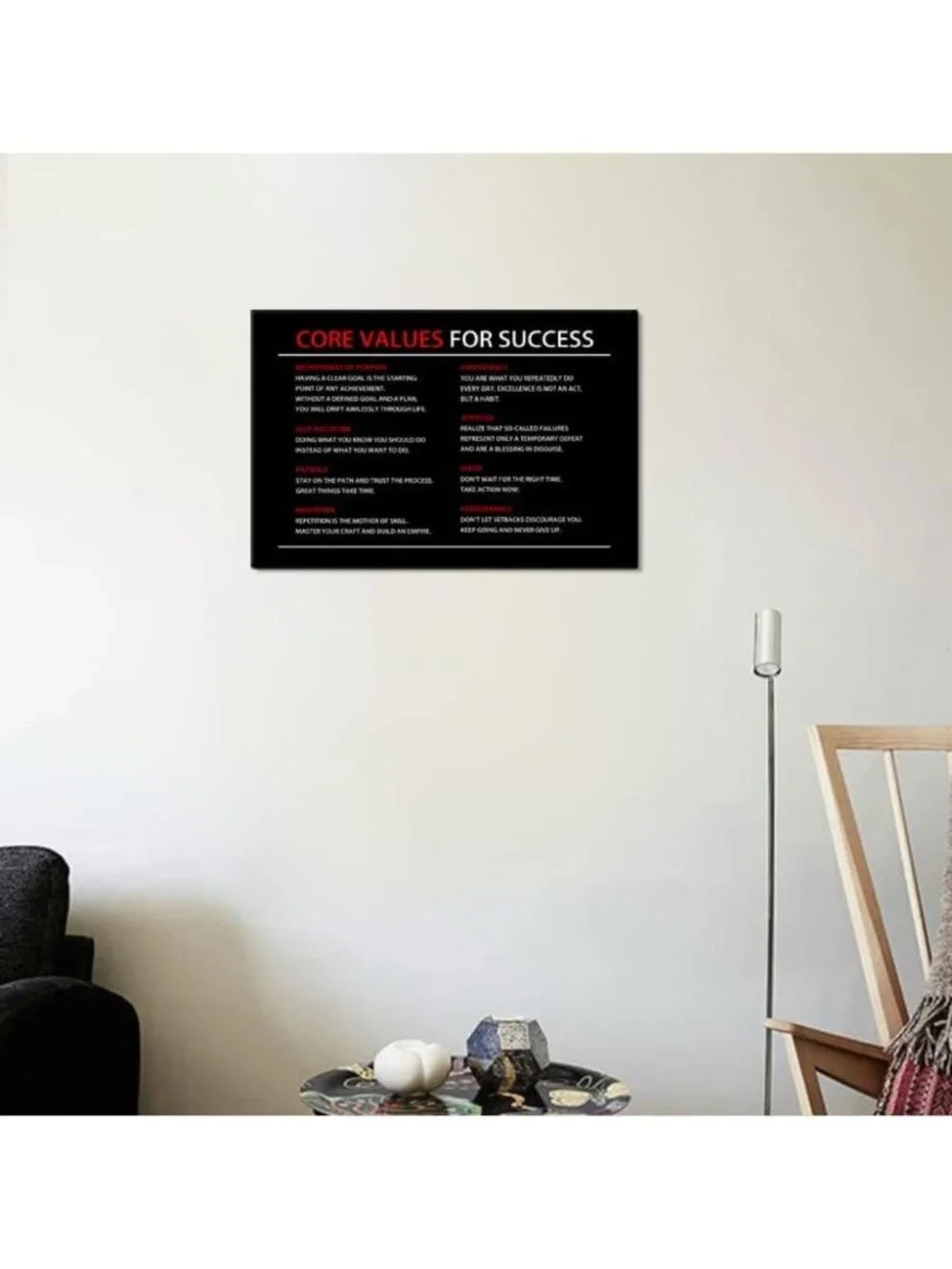 Inspirational Motivational Wall Art Quote Canvas Print for Living Room Decor